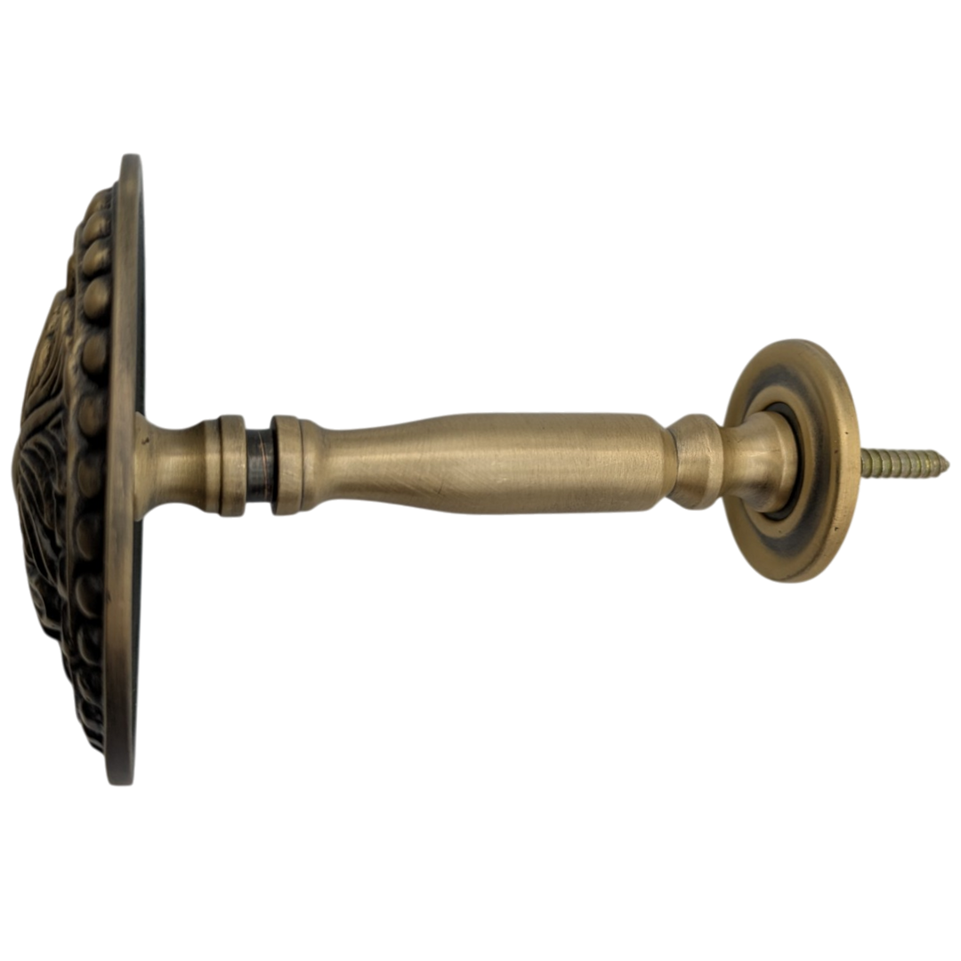 Solid Brass Baroque Style Curtain Tie Back (Polished Brass Finish)