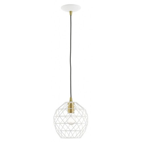 1 Light White Pendant