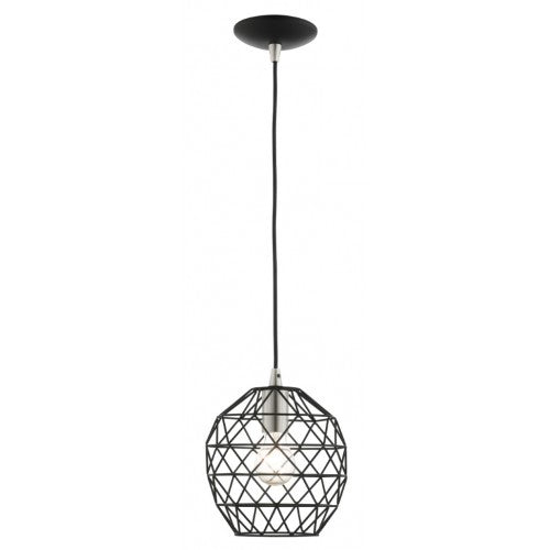 1 Light Black Pendant