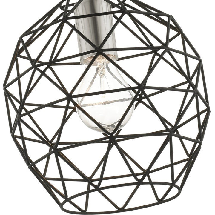 1 Light Black Pendant