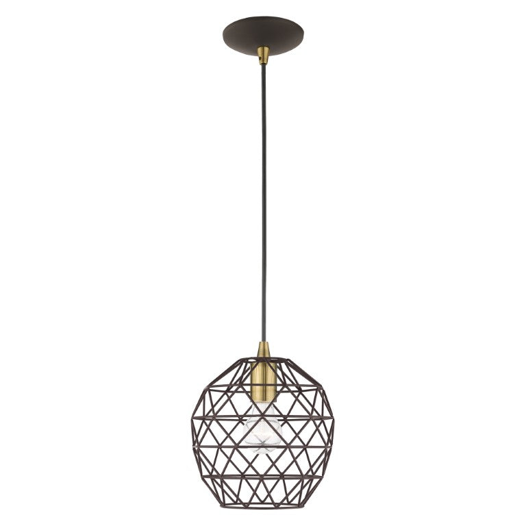1 Light Bronze Single Pendant