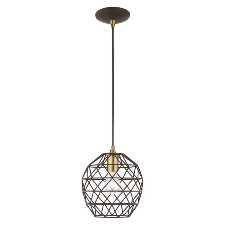 1 Light Bronze Single Pendant