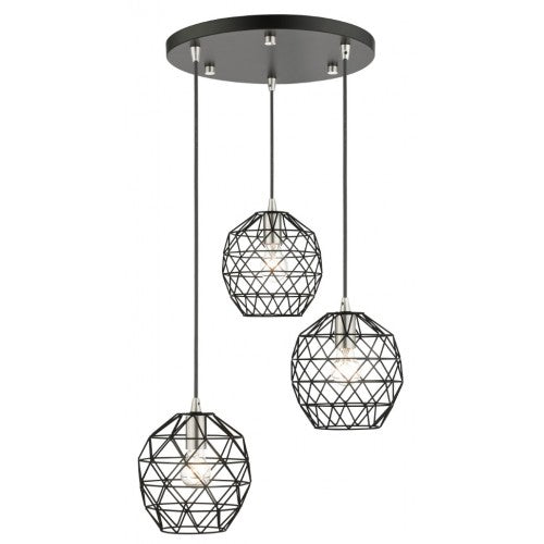 3 Light Black Pendant