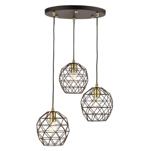 3 Light Bronze Pendant