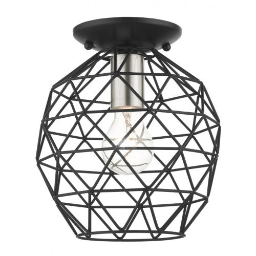 1 Light Black Flush Mount