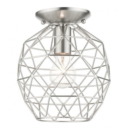 1 Light Brushed Nickel Flush Mount