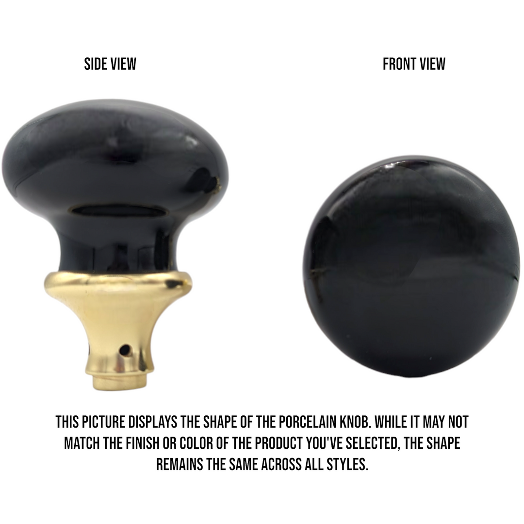 White Porcelain Spare Door Knob Set (Several Finishes Available)
