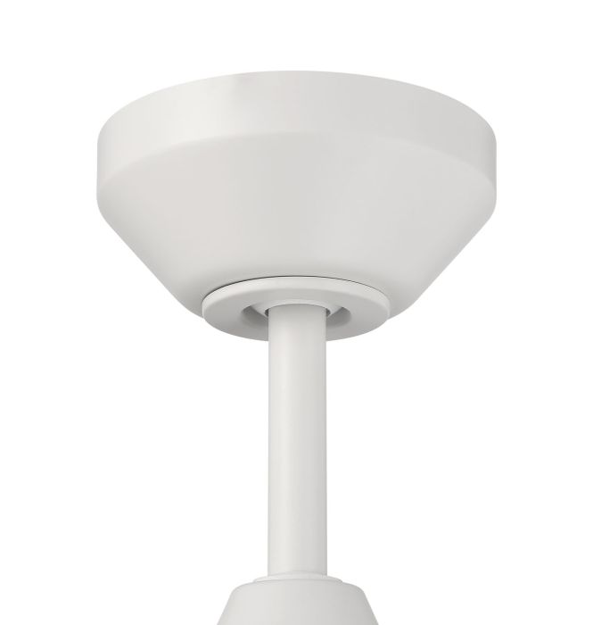 ##Antique Hardware## 52" Quell Fan, White Finish, White Blades. LED Light, WIFI and Control Included