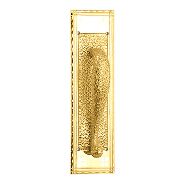 12 Inch Arts & Crafts Style Door Pull & Plate