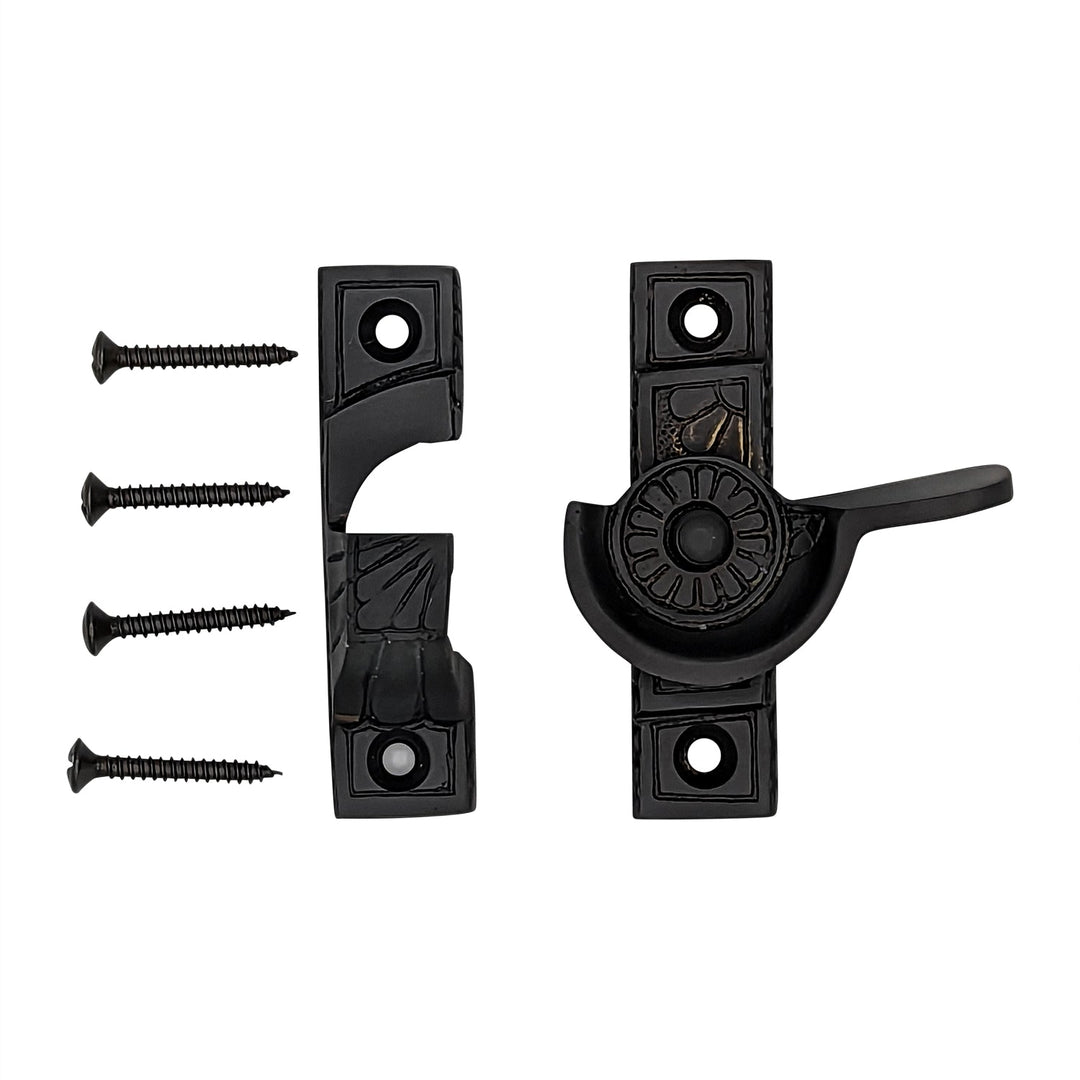 Solid Brass Art Deco Style Window Sash Lock COPPER MOUNTAIN HARDWARE