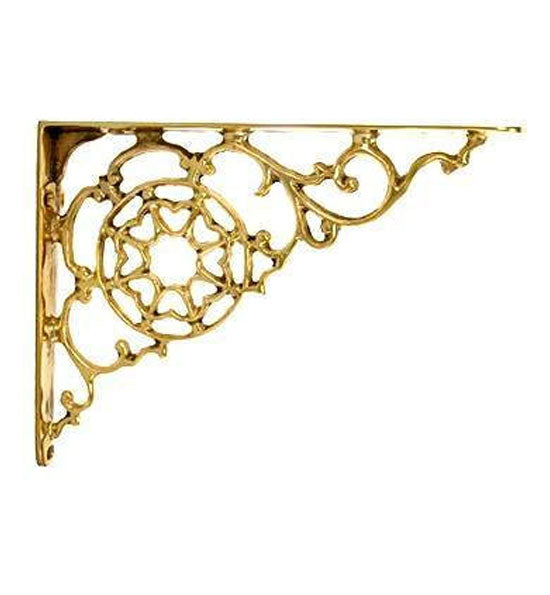 7 1/2 Inch Solid Brass Star Shape Shelf Bracket (Several Finishes Available) COPPER MOUNTAIN HARDWARE