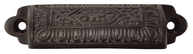 COPPER MOUNTAIN HARDWARE 3 5/8 Inch Overall Traditional Square Eastlake Style Bin Pull