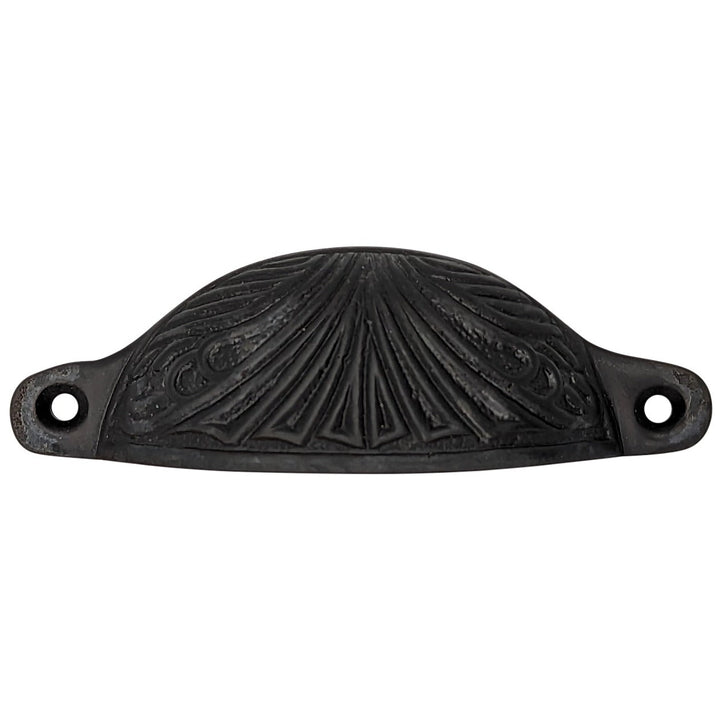 4 Inch Overall (3 2/5 Inch c-c) Solid Brass Art Deco Bin or Cup Pull COPPER MOUNTAIN HARDWARE