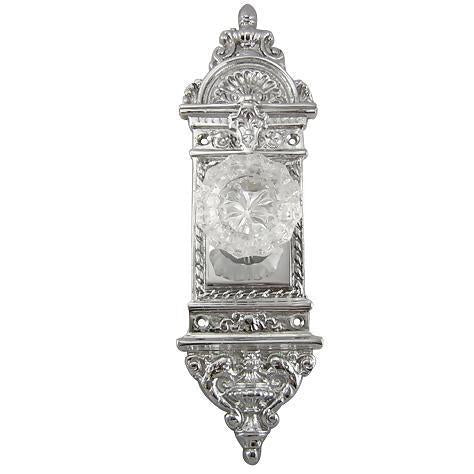 COPPER MOUNTAIN HARDWARE Regency Fluted Glass Door Knob with French Provincial Plate