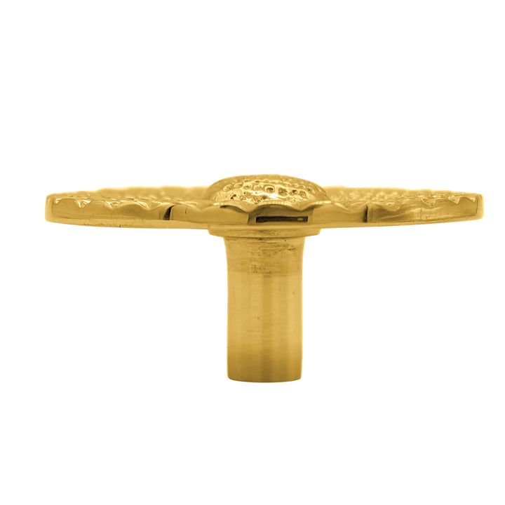 2 Inch Solid Brass Art Deco Style Round Cabinet & Furniture Knob