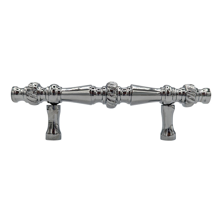 5 Inch Overall (3 Inch c-c) Solid Brass Georgian Roped Style Pull (Several Finishes Available)