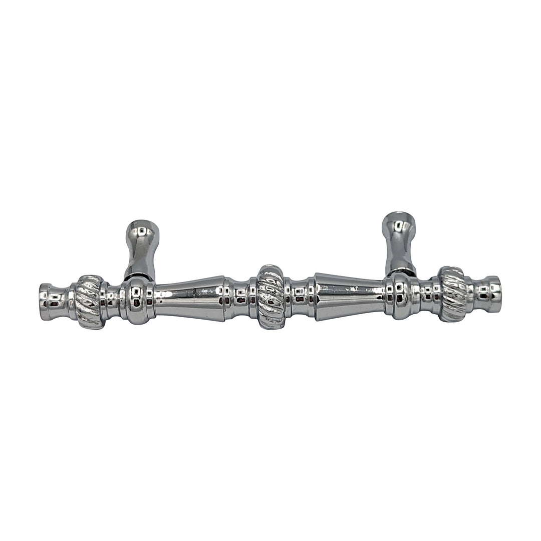 5 Inch Overall (3 Inch c-c) Solid Brass Georgian Roped Style Pull (Several Finishes Available)