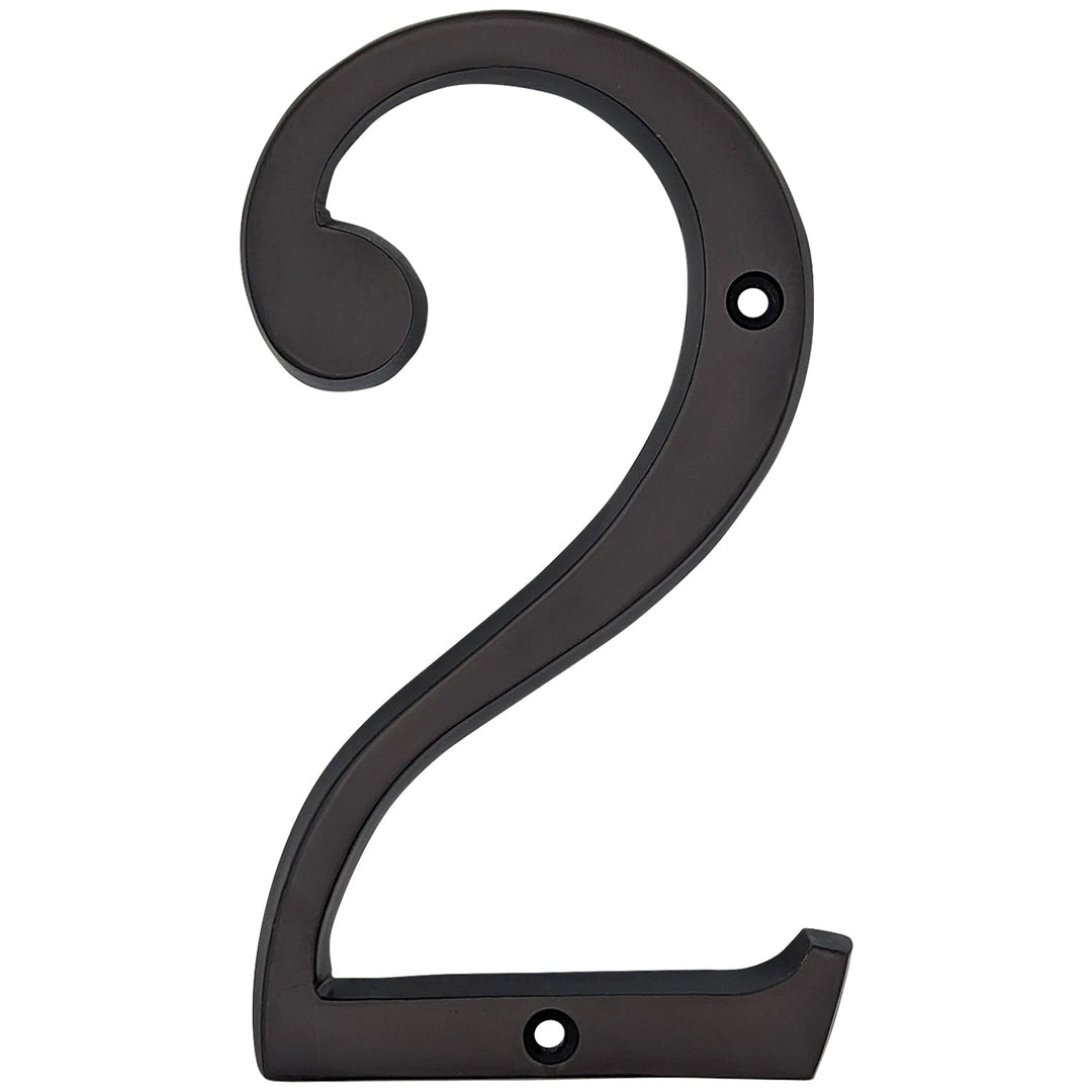 COPPER MOUNTAIN HARDWARE Solid Brass 6 Inch Tall Number 7
