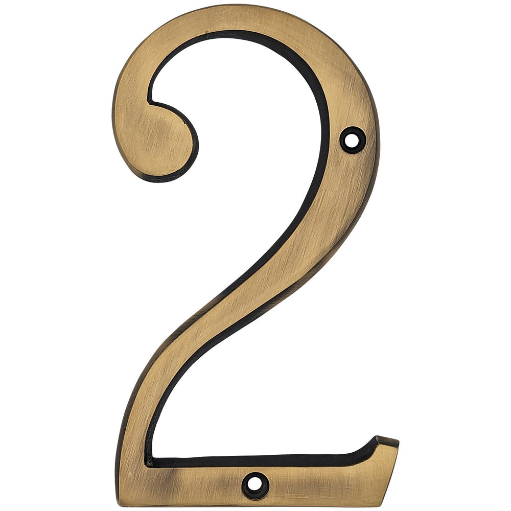 COPPER MOUNTAIN HARDWARE Solid Brass 6 Inch Tall Number 7