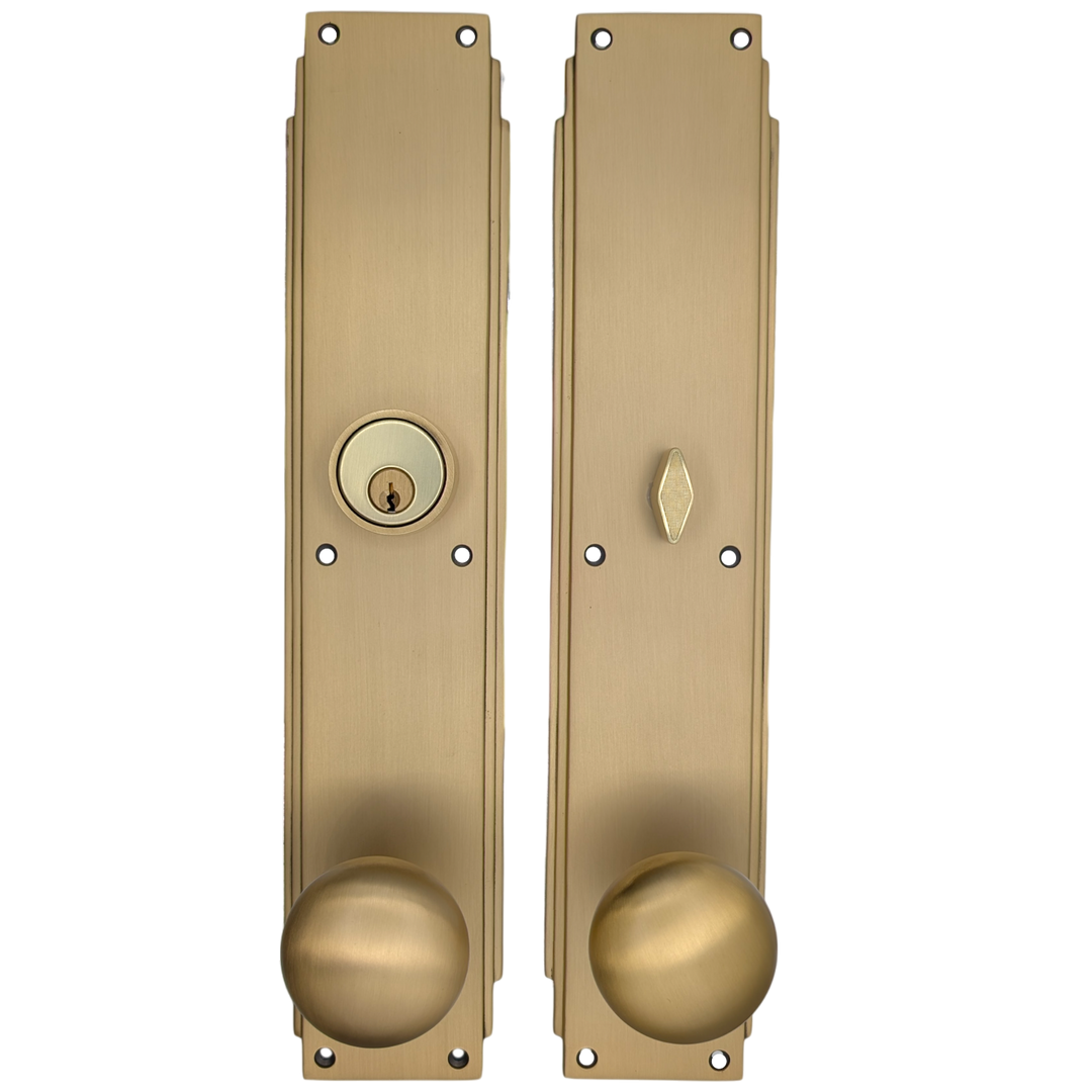 ##Antique Hardware## Skyscraper Single Door Entryway Set (Several Knob & Finish Options Available)