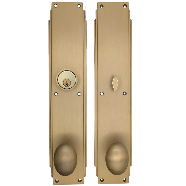 ##Antique Hardware## Skyscraper Single Door Entryway Set (Several Knob & Finish Options Available)