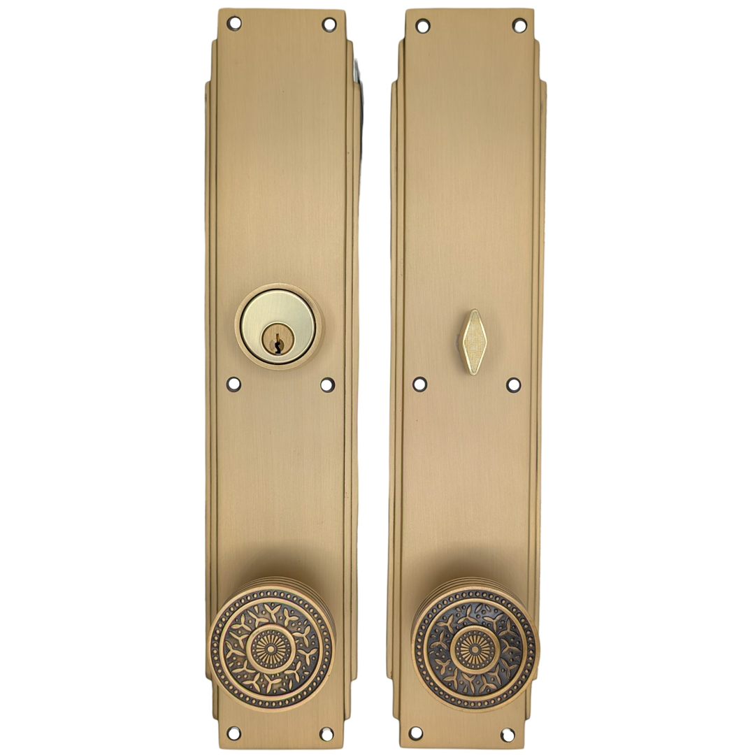 ##Antique Hardware## Skyscraper Single Door Entryway Set (Several Knob & Finish Options Available)