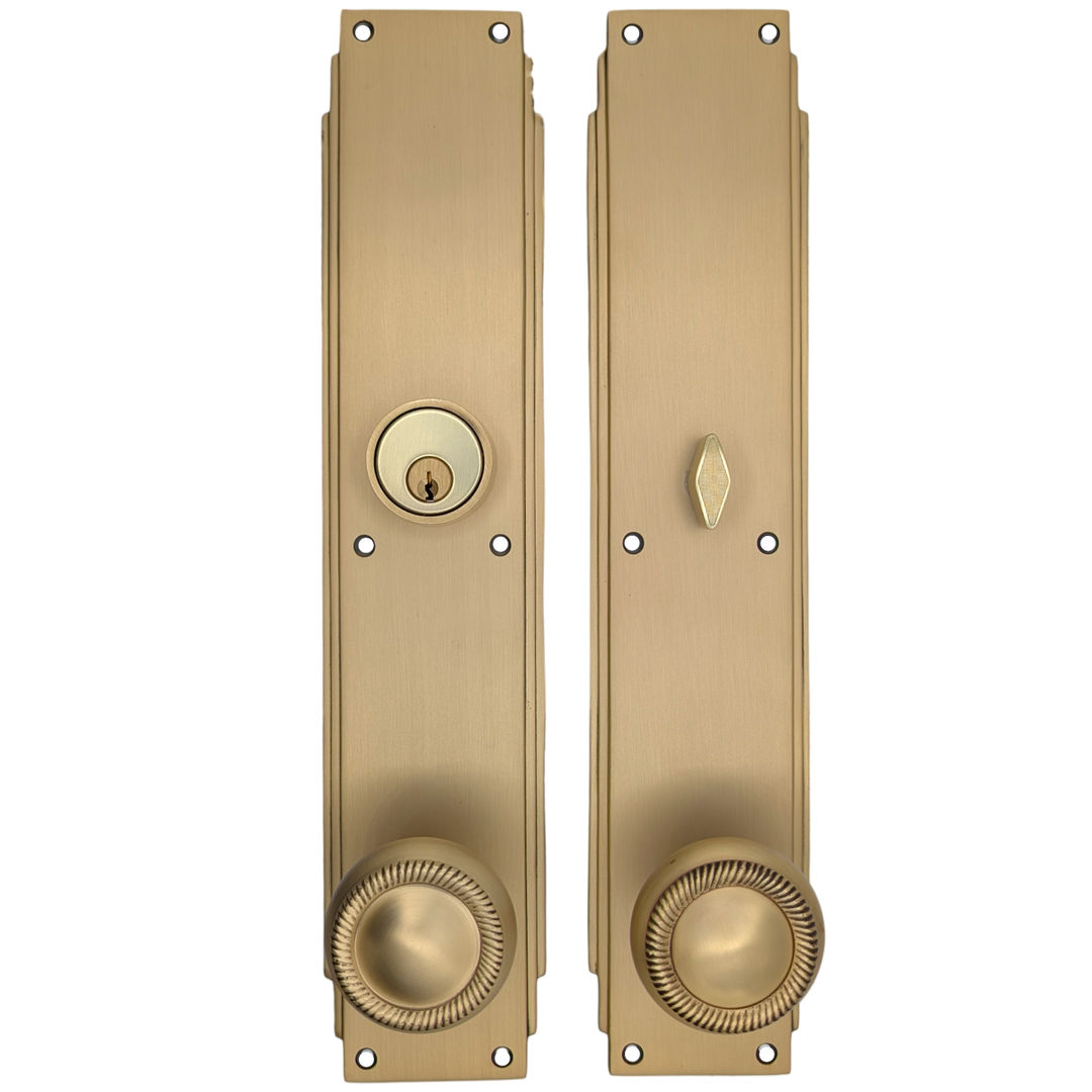 ##Antique Hardware## Skyscraper Single Door Entryway Set (Several Knob & Finish Options Available)