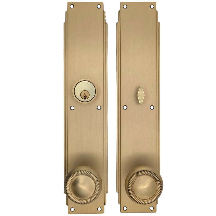 ##Antique Hardware## Skyscraper Single Door Entryway Set (Several Knob & Finish Options Available)