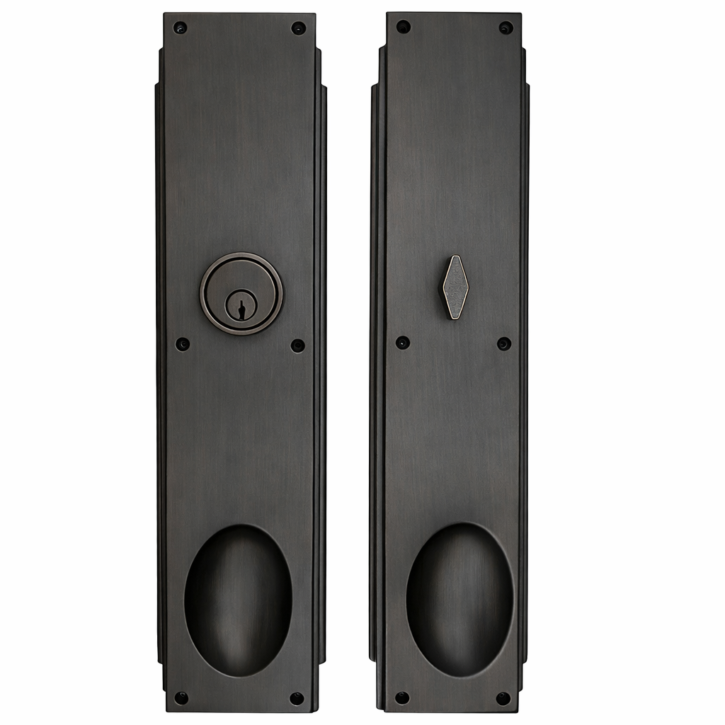 ##Antique Hardware## Skyscraper Single Door Entryway Set (Several Knob & Finish Options Available)