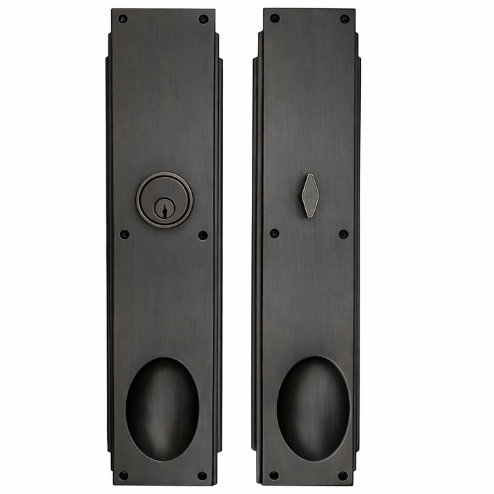 ##Antique Hardware## Skyscraper Single Door Entryway Set (Several Knob & Finish Options Available)