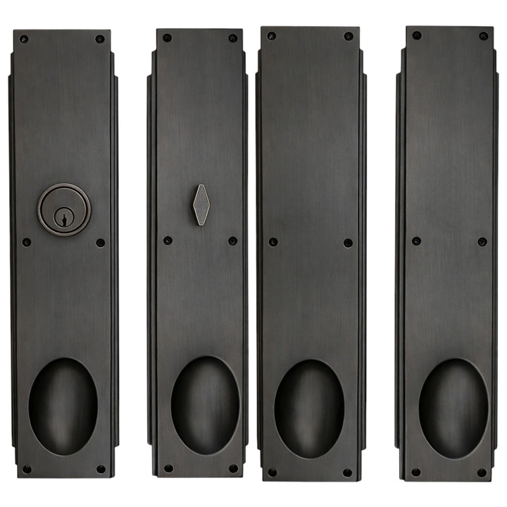 ##Antique Hardware## Skyscraper Double Door Entryway Set (Several Knob & Finish Options Available)