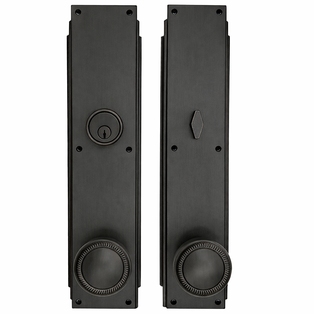 ##Antique Hardware## Skyscraper Single Door Entryway Set (Several Knob & Finish Options Available)