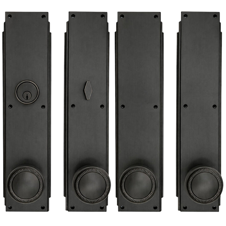 ##Antique Hardware## Skyscraper Double Door Entryway Set (Several Knob & Finish Options Available)