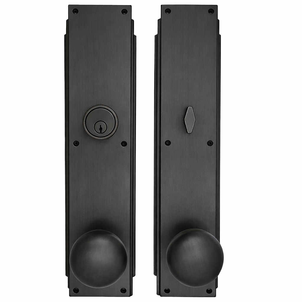 ##Antique Hardware## Skyscraper Single Door Entryway Set (Several Knob & Finish Options Available)