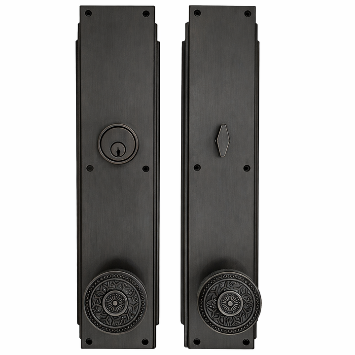 ##Antique Hardware## Skyscraper Single Door Entryway Set (Several Knob & Finish Options Available)