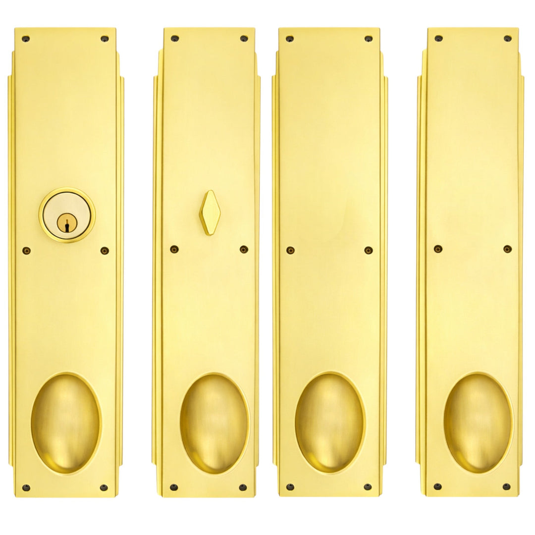 ##Antique Hardware## Skyscraper Double Door Entryway Set (Several Knob & Finish Options Available)