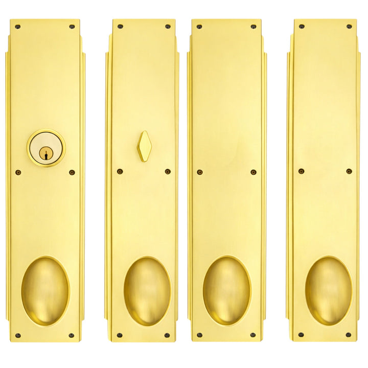 ##Antique Hardware## Skyscraper Double Door Entryway Set (Several Knob & Finish Options Available)