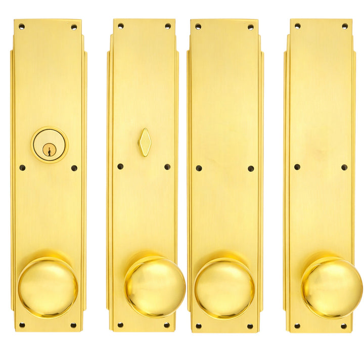 ##Antique Hardware## Skyscraper Double Door Entryway Set (Several Knob & Finish Options Available)
