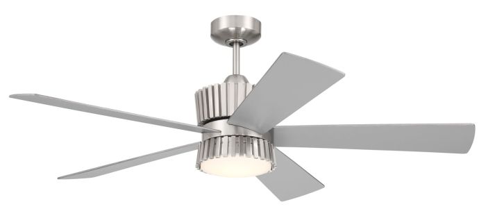##Antique Hardware## 52" Theiry in Brushed Polished Nickel w/ Brushed Nickel/Greywood Blades