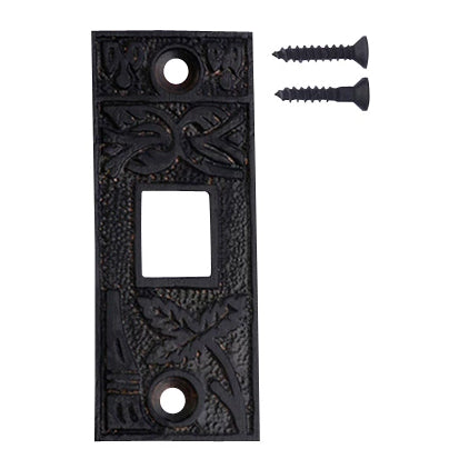 2 1/4 Inch Solid Brass Broken Leaf Pocket Door Strike Plate