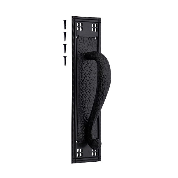 12 Inch Arts & Crafts Style Door Pull & Plate