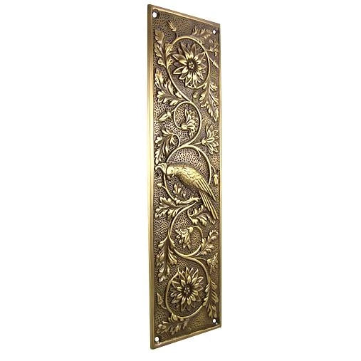 11 1/4 Inch Cockateel Bird and Flower Push Plate