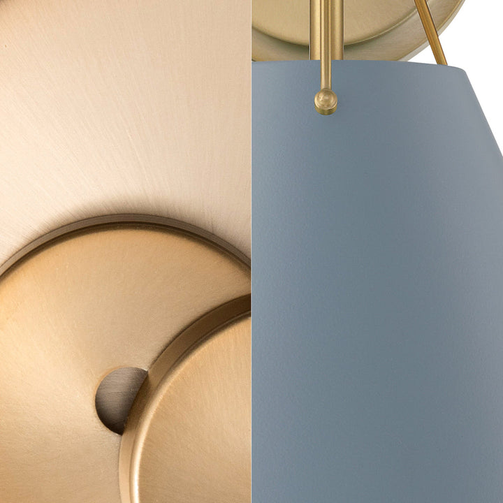 Crystorama Crystorama Xavier 2 Light Vibrant Gold + Blue Chandelier