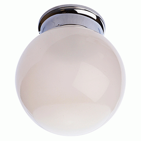 Sphere Glass Overhead Light Fixture (Polished Chrome Finish) COPPER MOUNTAIN HARDWARE