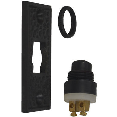 Solid Brass Rice Pattern Door Bell (Several Finishes Available)
