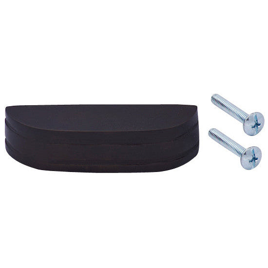 2 3/4 Inch Overall (2 1/2 Inch c-c) Solid Brass Art Deco Simple Cup Pull (Black Bronze Finish) COPPER MOUNTAIN HARDWARE