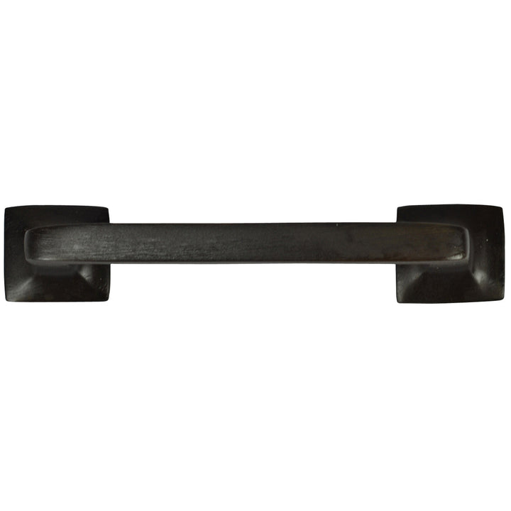4 1/4 Inch Overall (3 1/4 Inch c-c) Solid Brass Square Traditional Pull