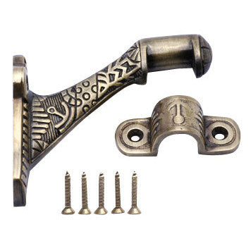 3 1/2 Inch Solid Brass Lost Cast Wax Windsor Stair Rail Bracket