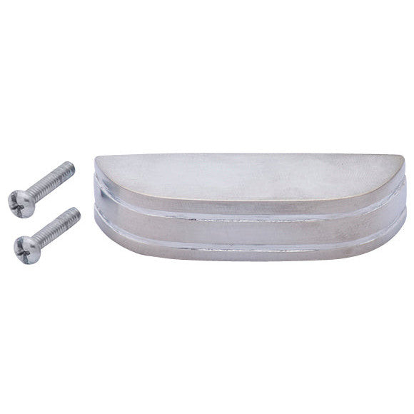 2 7/8 Inch Overall (2 1/2 Inch c-c) Solid Brass Art Deco Simple Cup Pull (Satin Nickel Finish) COPPER MOUNTAIN HARDWARE