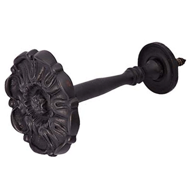 COPPER MOUNTAIN HARDWARE Vintage Style Floral Curtain Tie Back in Solid Brass
